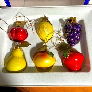 Sierra Fruit of the Season fruit inspirational ornaments